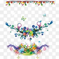 多彩喷绘女子插画矢量素材-空若网 多彩喷绘女子插画矢量素材-空若网