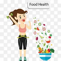 健康食物女孩设计-空若网 健康食物女孩设计-空若网