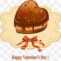 矢量情人节心形巧克力蛋糕-空若网 矢量情人节心形巧克力蛋糕-空若网