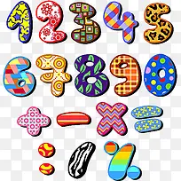 卡通数字艺术字-空若网 卡通数字艺术字-空若网