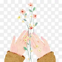 手捧鲜花素材-空若网 手捧鲜花素材-空若网