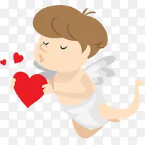 情人节送爱心的丘比特-空若网 情人节送爱心的丘比特-空若网