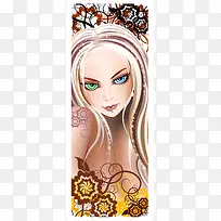 时尚女孩与花藤素材-空若网 时尚女孩与花藤素材-空若网