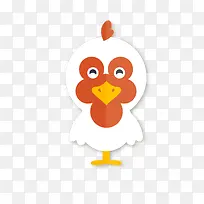 卡通矢量阴影公鸡免抠素材-空若网 卡通矢量阴影公鸡免抠素材-空若网