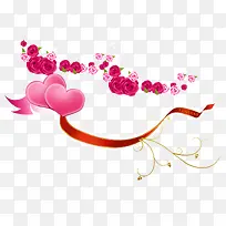 玫瑰花爱心矢量素材-空若网 玫瑰花爱心矢量素材-空若网