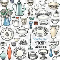 漂浮家庭各式餐具-空若网 漂浮家庭各式餐具-空若网