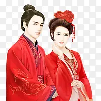 彩绘立绘古风爱情新娘新郎结婚-空若网 彩绘立绘古风爱情新娘新郎结婚-空若网