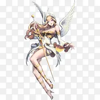 卡通天使翅膀长剑女孩-空若网 卡通天使翅膀长剑女孩-空若网