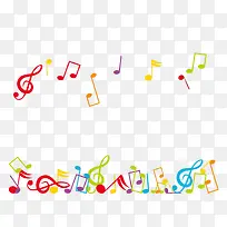 彩色音符矢量素材-空若网 彩色音符矢量素材-空若网