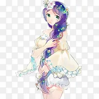 清纯卡通少女手绘-空若网 清纯卡通少女手绘-空若网