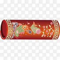手绘可爱金鱼鞭炮-空若网 手绘可爱金鱼鞭炮-空若网