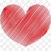 情人节红色线条爱心-空若网 情人节红色线条爱心-空若网