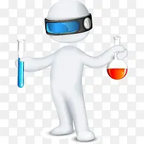 卡通小人做实验-空若网 卡通小人做实验-空若网