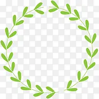 绿色清新春季植物草环-空若网 绿色清新春季植物草环-空若网