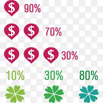 美元符号数据占比ppt素材-空若网 美元符号数据占比ppt素材-空若网