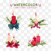 水彩蜡烛晚宴卡通水彩元素-空若网 水彩蜡烛晚宴卡通水彩元素-空若网