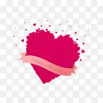 创意情人节丝带爱心-空若网 创意情人节丝带爱心-空若网