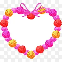 彩色喜庆节日爱心花环-空若网 彩色喜庆节日爱心花环-空若网