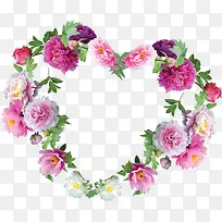 彩色爱心花环七夕情人节-空若网 彩色爱心花环七夕情人节-空若网