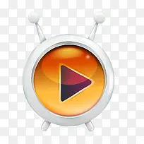 白色圆体播放器图片-空若网 白色圆体播放器图片-空若网