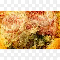 复古玫瑰花背景-空若网 复古玫瑰花背景-空若网