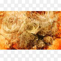 墨迹玫瑰花背景-空若网 墨迹玫瑰花背景-空若网