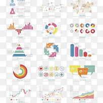 简约PPT数据图表合集矢量素材-空若网 简约PPT数据图表合集矢量素材-空若网