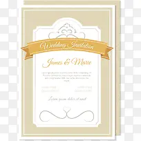 素雅婚礼卡片矢量素材-空若网 素雅婚礼卡片矢量素材-空若网