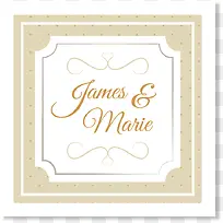 素雅婚礼卡片矢量素材-空若网 素雅婚礼卡片矢量素材-空若网