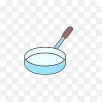 手绘蓝色平底锅-空若网 手绘蓝色平底锅-空若网