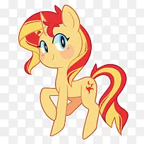 矢量红色小马-空若网 矢量红色小马-空若网