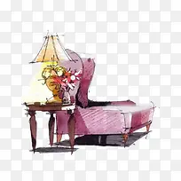 沙发座椅手绘-空若网 沙发座椅手绘-空若网