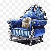 蓝色沙发座椅手绘-空若网 蓝色沙发座椅手绘-空若网