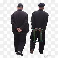 老人背影PNG素材-空若网 老人背影PNG素材-空若网