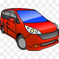 红色的卡通小汽车-空若网 红色的卡通小汽车-空若网