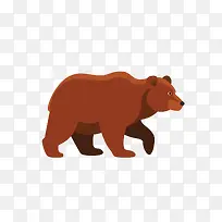 卡通扁平化棕熊免抠素材-空若网 卡通扁平化棕熊免抠素材-空若网