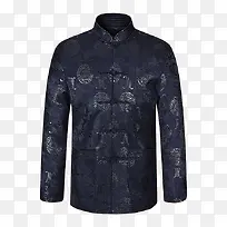 墨蓝色中国风男士唐装上衣-空若网 墨蓝色中国风男士唐装上衣-空若网