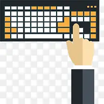 矢量操作键盘的手素材-空若网 矢量操作键盘的手素材-空若网
