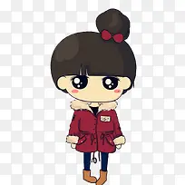 绑着可爱卷发辫的可爱小女孩-空若网 绑着可爱卷发辫的可爱小女孩-空若网