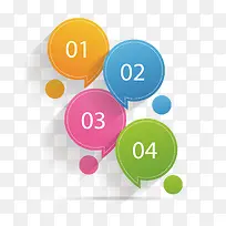 矢量彩色对话框和数字-空若网 矢量彩色对话框和数字-空若网