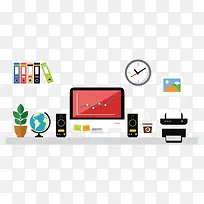 矢量扁平化办公元素-空若网 矢量扁平化办公元素-空若网