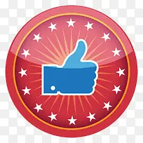 圆形点赞手指矢量-空若网 圆形点赞手指矢量-空若网