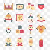 矢量婴儿卡通元素-空若网 矢量婴儿卡通元素-空若网