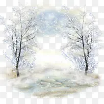 沾满白雪的树-空若网 沾满白雪的树-空若网