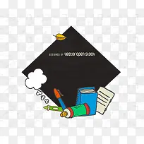 手绘矢量学习用品-空若网 手绘矢量学习用品-空若网