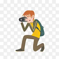 卡通摄影的男子矢量-空若网 卡通摄影的男子矢量-空若网