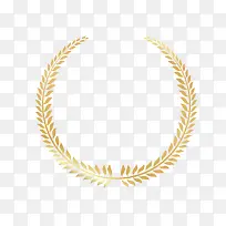 矢量金色麦穗对称图样-空若网 矢量金色麦穗对称图样-空若网