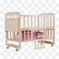 产品实物实木床婴儿床-空若网 产品实物实木床婴儿床-空若网