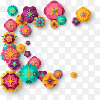 春节多彩花朵剪纸-空若网 春节多彩花朵剪纸-空若网