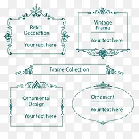 矢量蓝色边框纹理-空若网 矢量蓝色边框纹理-空若网